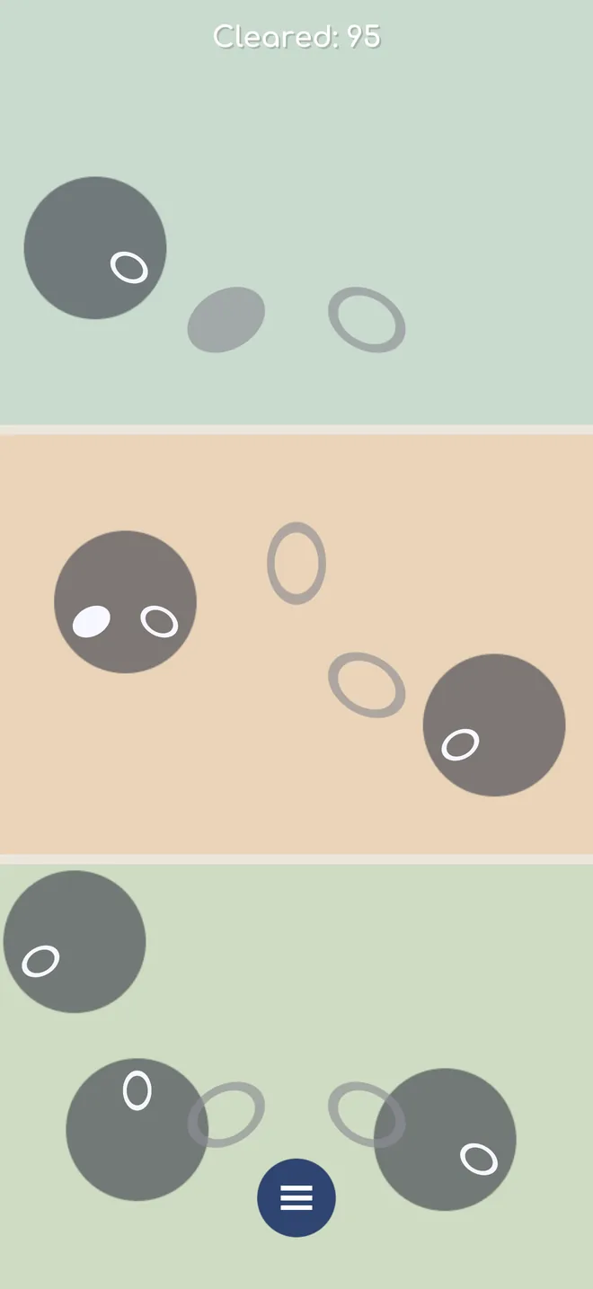 A board with colour-blind symbols on: every dye is the same neutral slate, identified only by the mark it carries